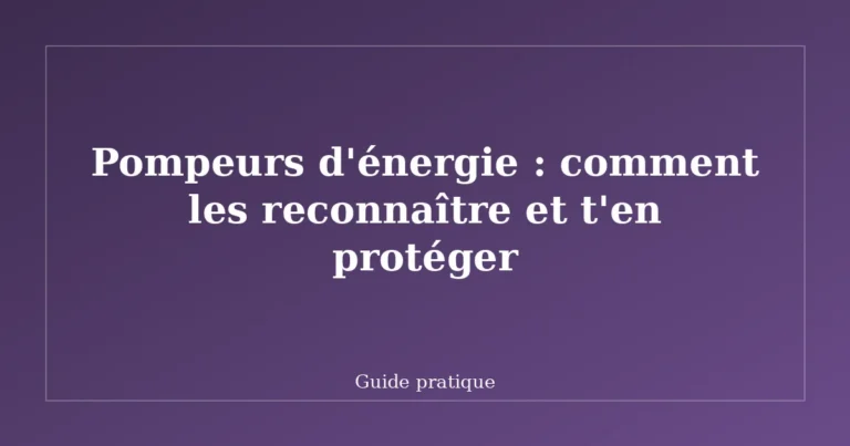 Pompeurs d'énergie : comment les reconnaître et t'en protéger