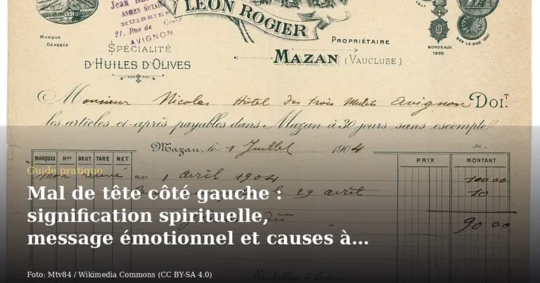 Mal de tête côté gauche : signification spirituelle, message émotionnel et causes à connaître
